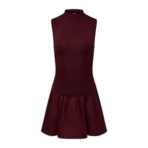 Weworewhat Sleeveless Burgundy Mockneck Dress Size S